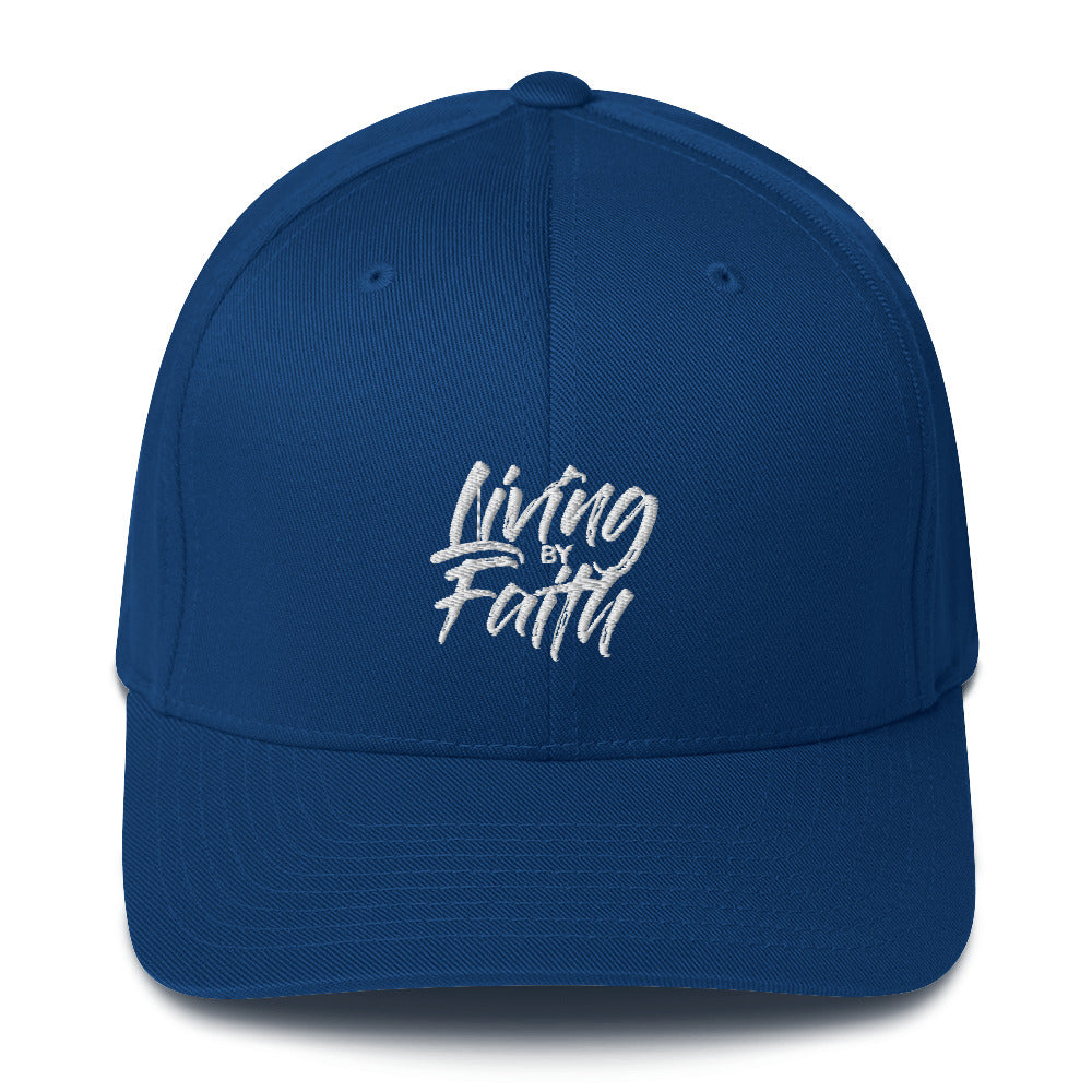 LIVING BY FAITH HAT (White Font)