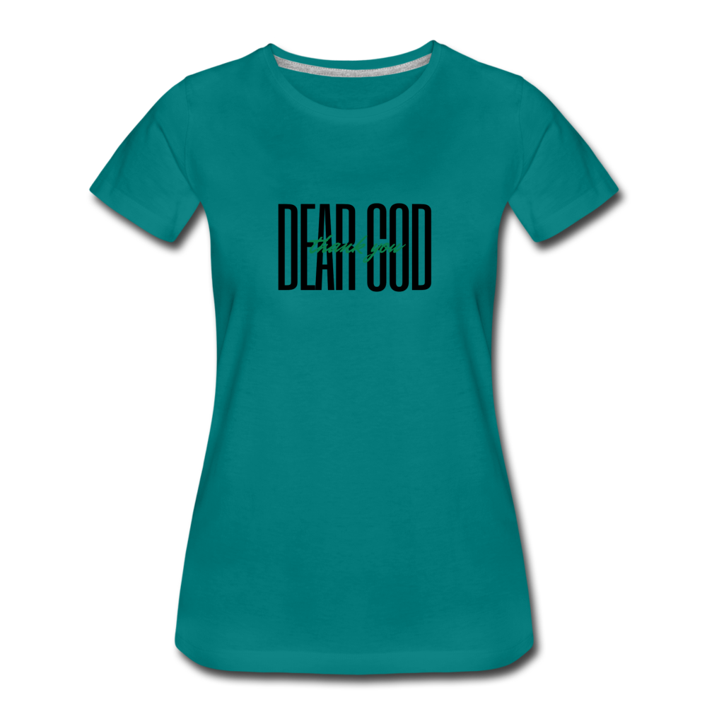 DEAR GOD, THANK YOU (black font) - teal