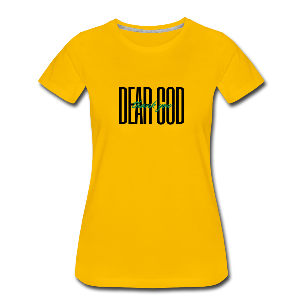 DEAR GOD, THANK YOU (black font) - sun yellow