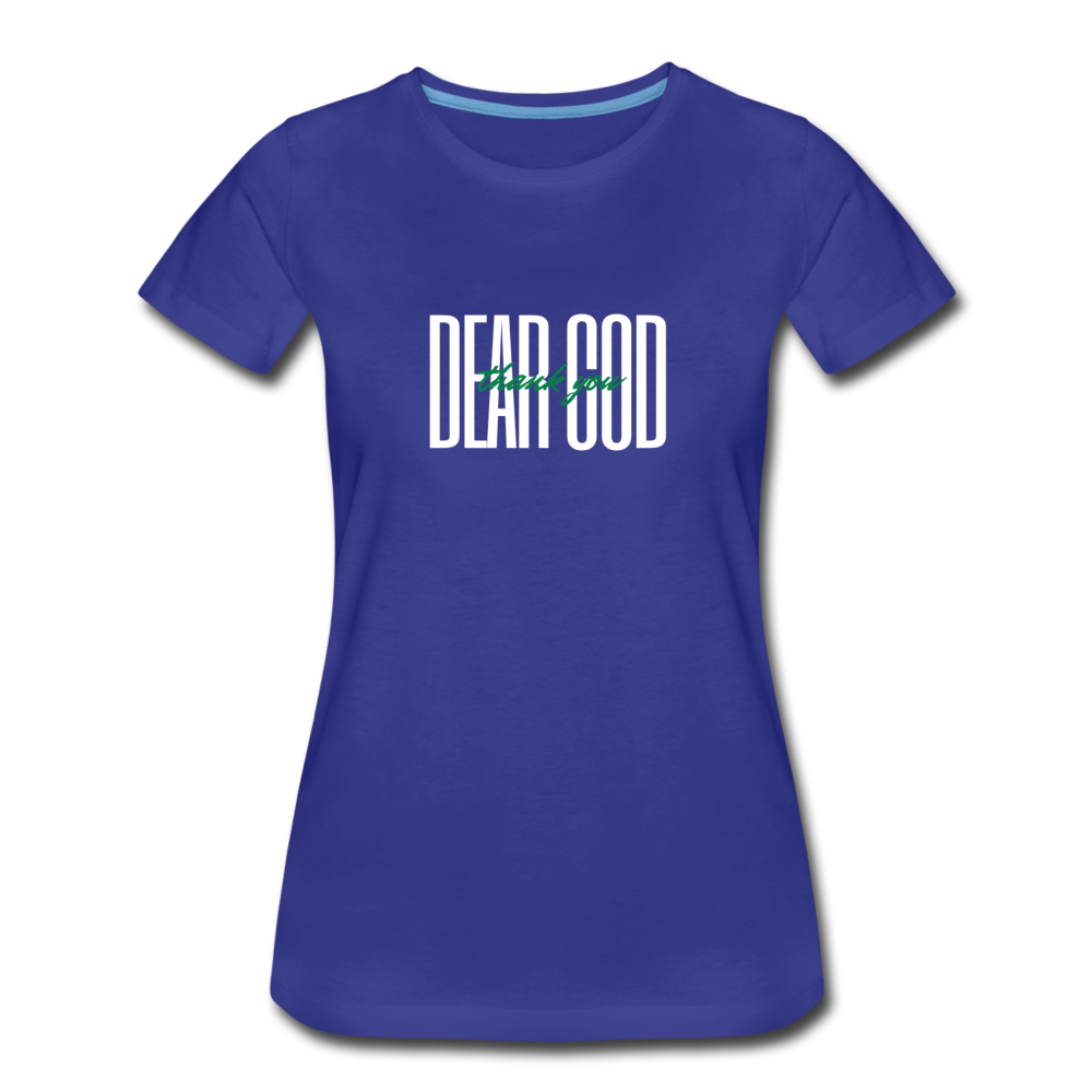 DEAR GOD: THANK YOU (white font) - royal blue
