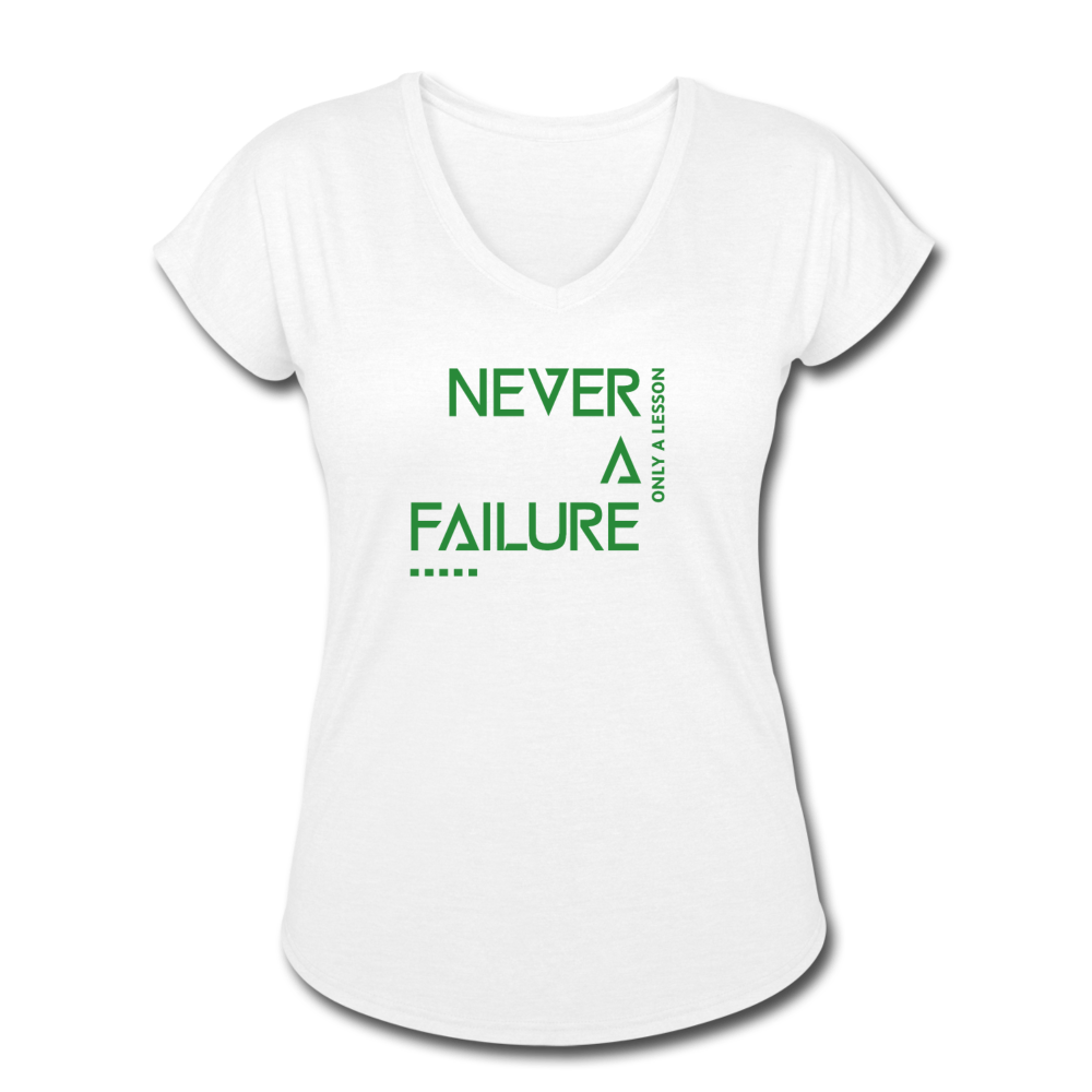 NEVER A FAILURE (V-Neck) - white