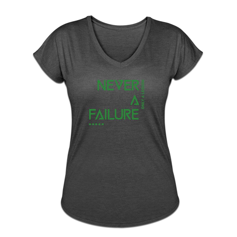 NEVER A FAILURE (V-Neck) - deep heather