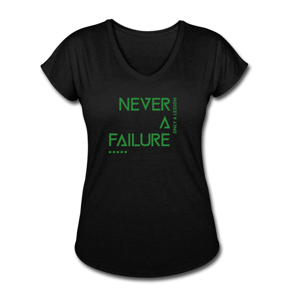 NEVER A FAILURE (V-Neck) - black