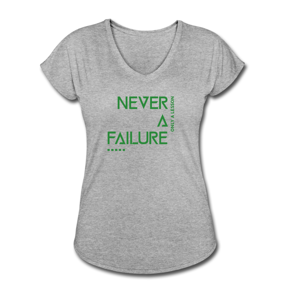 NEVER A FAILURE (V-Neck) - heather gray