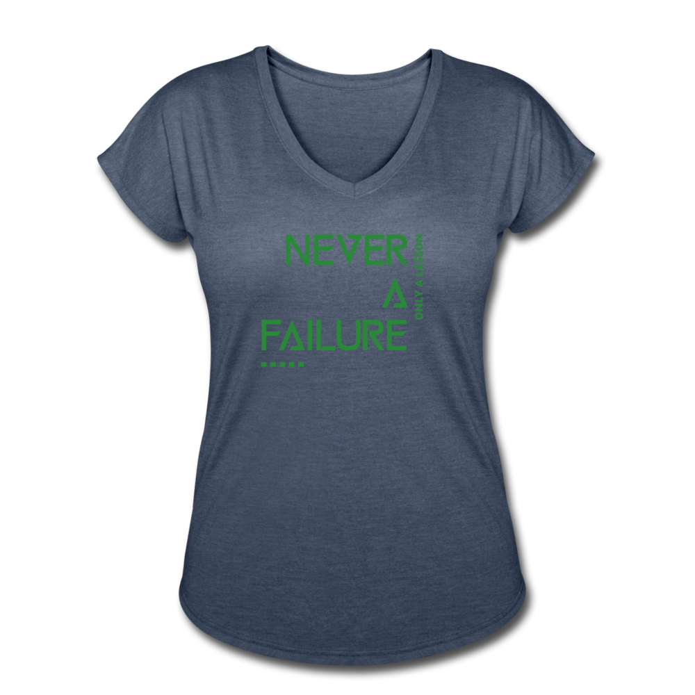 NEVER A FAILURE (V-Neck) - navy heather