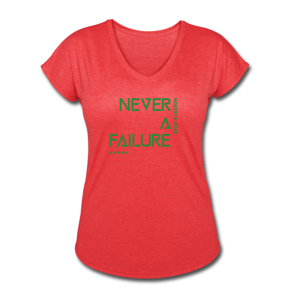 NEVER A FAILURE (V-Neck) - heather red