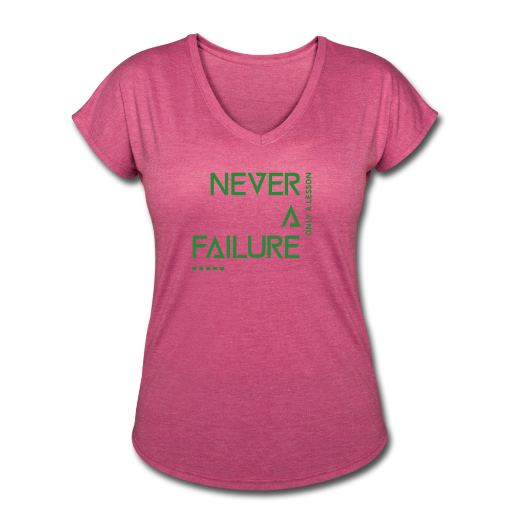 NEVER A FAILURE (V-Neck) - heather raspberry