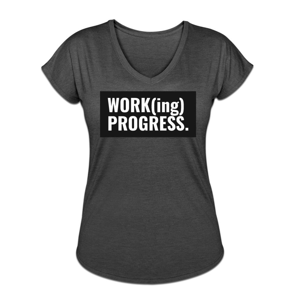WORK(ing) PROGRESS (V-Neck) - deep heather