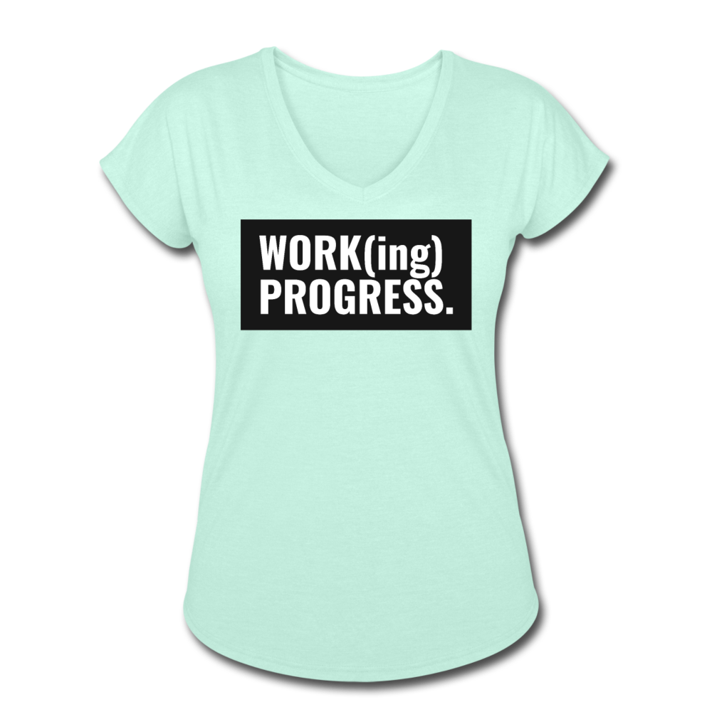 WORK(ing) PROGRESS (V-Neck) - mint