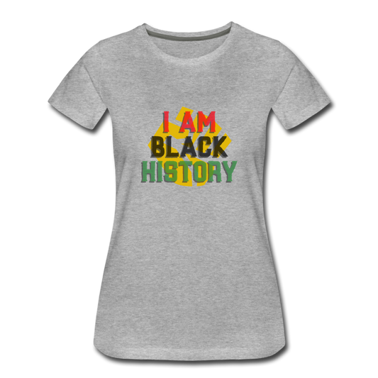 I AM BLACK HISTORY (Fitted) - heather gray