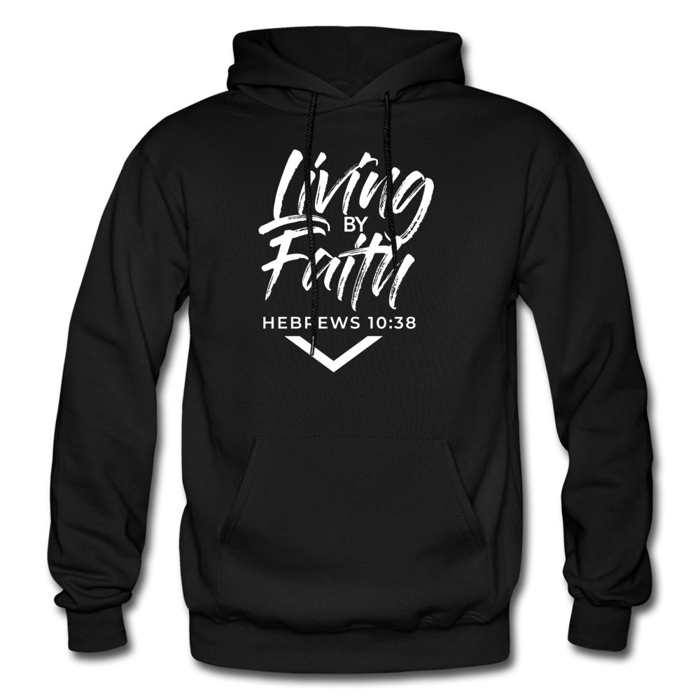 LIVING BY FAITH (Adult with White Font) - black