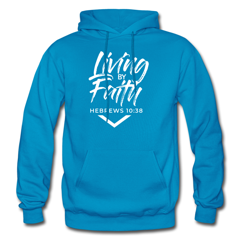 LIVING BY FAITH (Adult with White Font) - turquoise