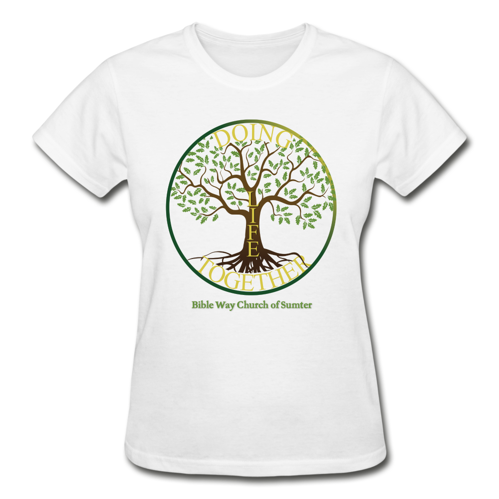 DOING LIFE TOGETHER (Women's Fitted) - white