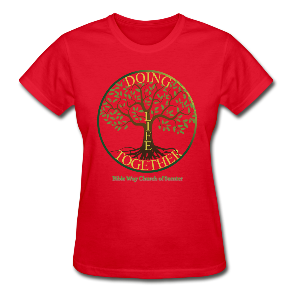 DOING LIFE TOGETHER (Women's Fitted) - red