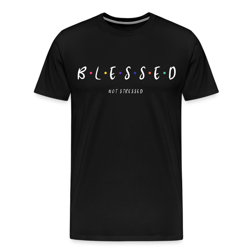 BLESSED NOT STRESSED (Unisex) - black