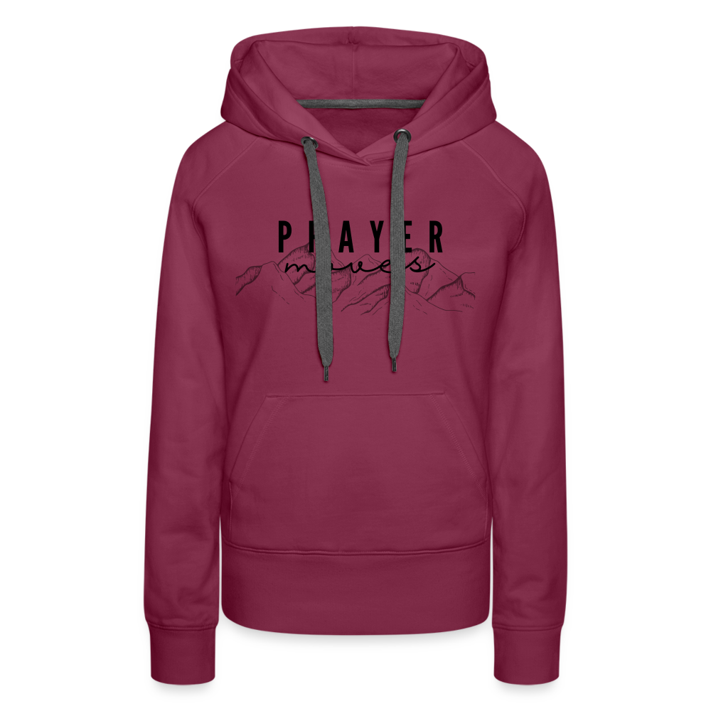 PRAYER MOVES MOUNTAINS HOODIE - burgundy