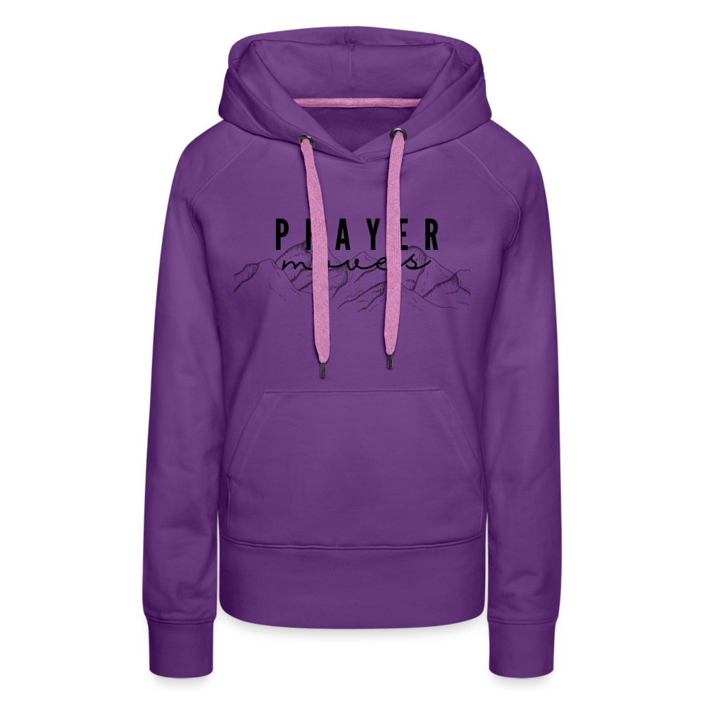 PRAYER MOVES MOUNTAINS HOODIE - purple