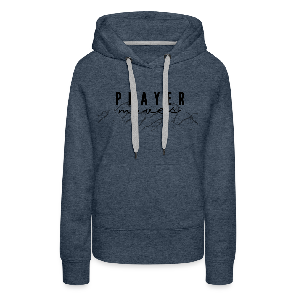 PRAYER MOVES MOUNTAINS HOODIE - heather denim