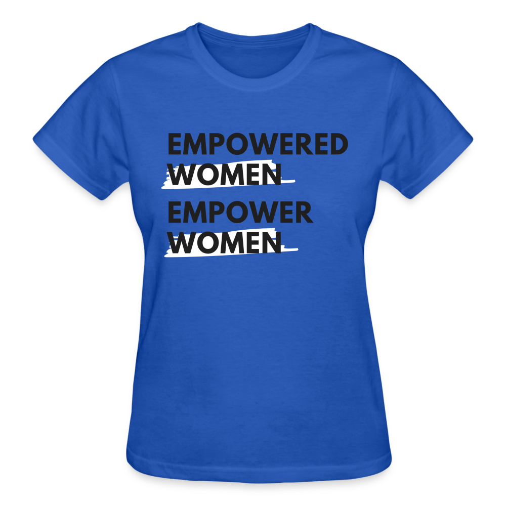 EMPOWERED WOMEN EMPOWER WOMEN (Black font) - royal blue