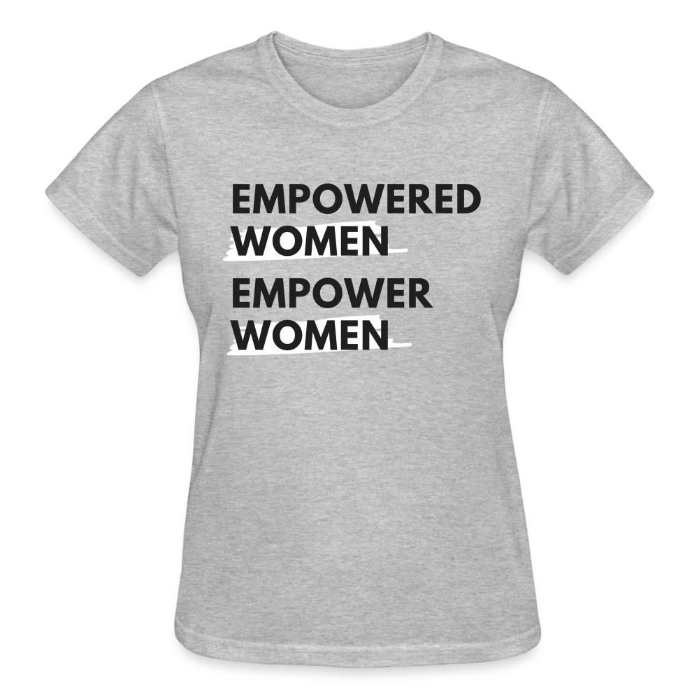 EMPOWERED WOMEN EMPOWER WOMEN (Black font) - heather gray