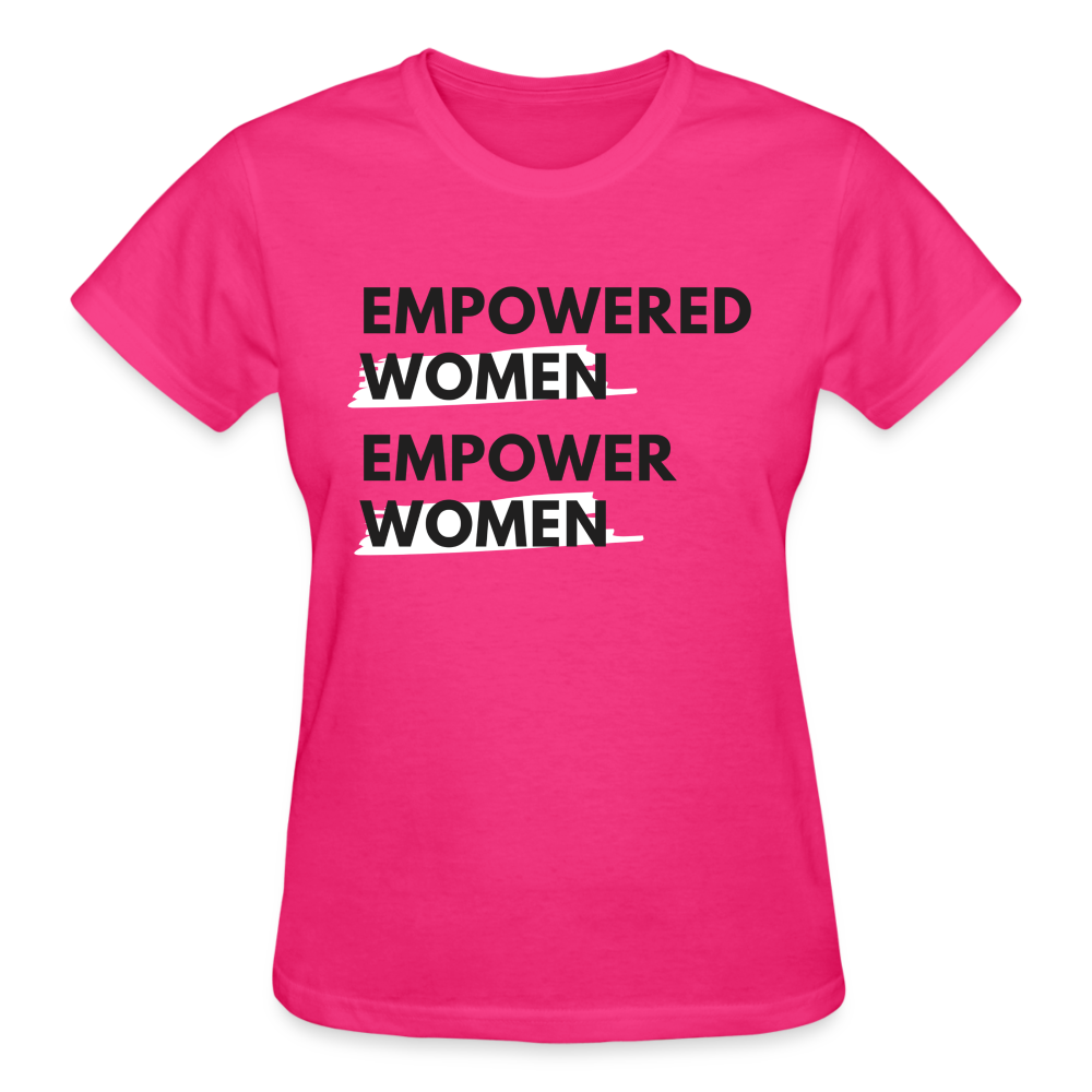 EMPOWERED WOMEN EMPOWER WOMEN (Black font) - fuchsia