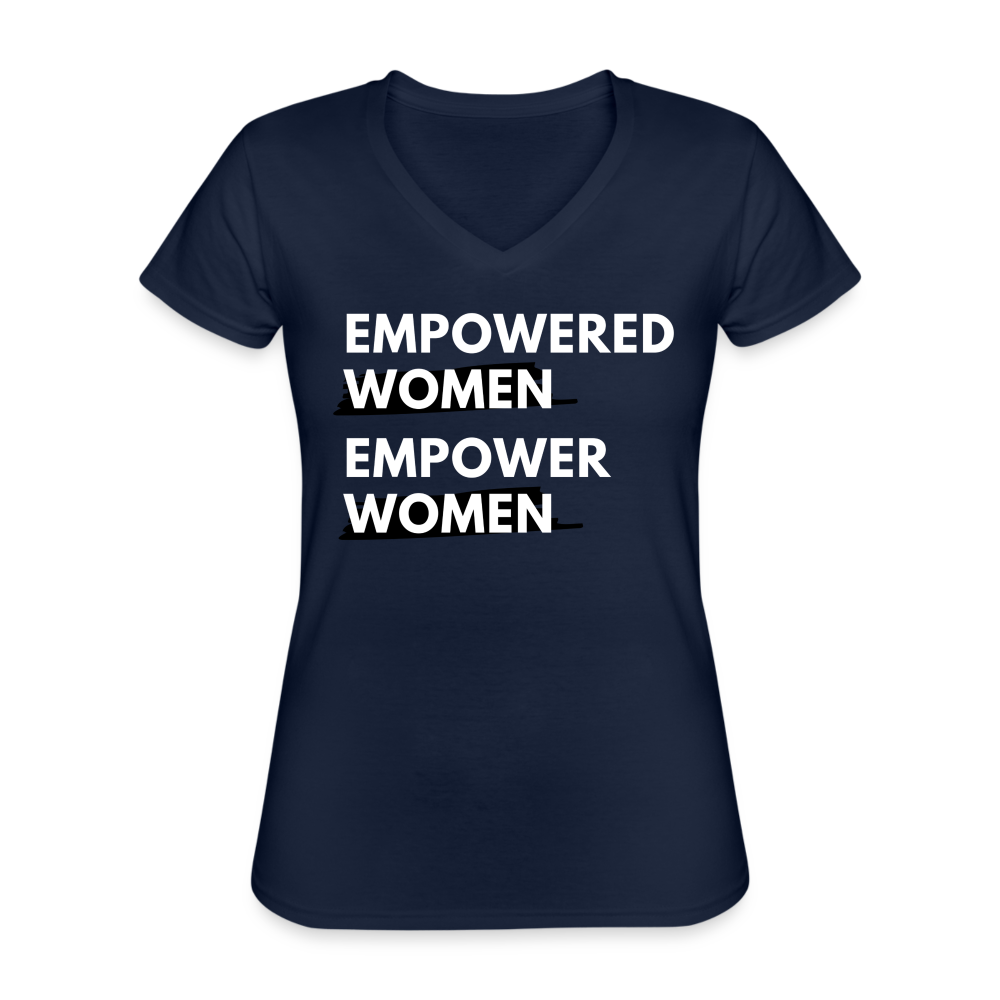 EMPOWERED WOMEN EMPOWER WOMEN (White print) - navy