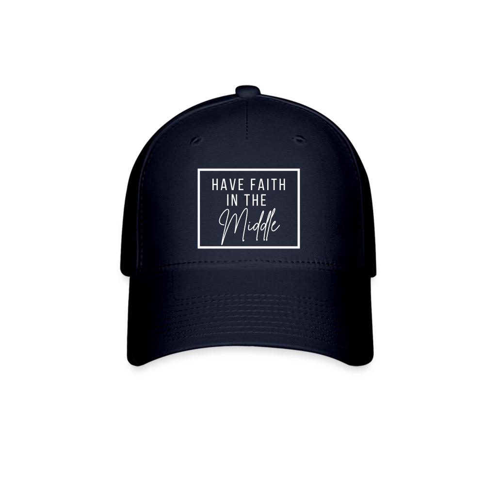 HAVE FAITH IN THE MIDDLE Baseball Cap - navy