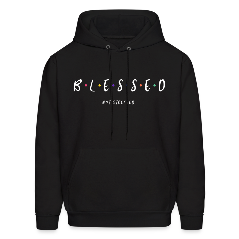 BLESSED NOT STRESSED Unisex Hoodie - black