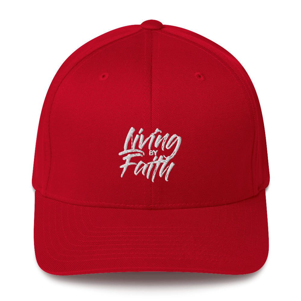 LIVING BY FAITH HAT (White Font)