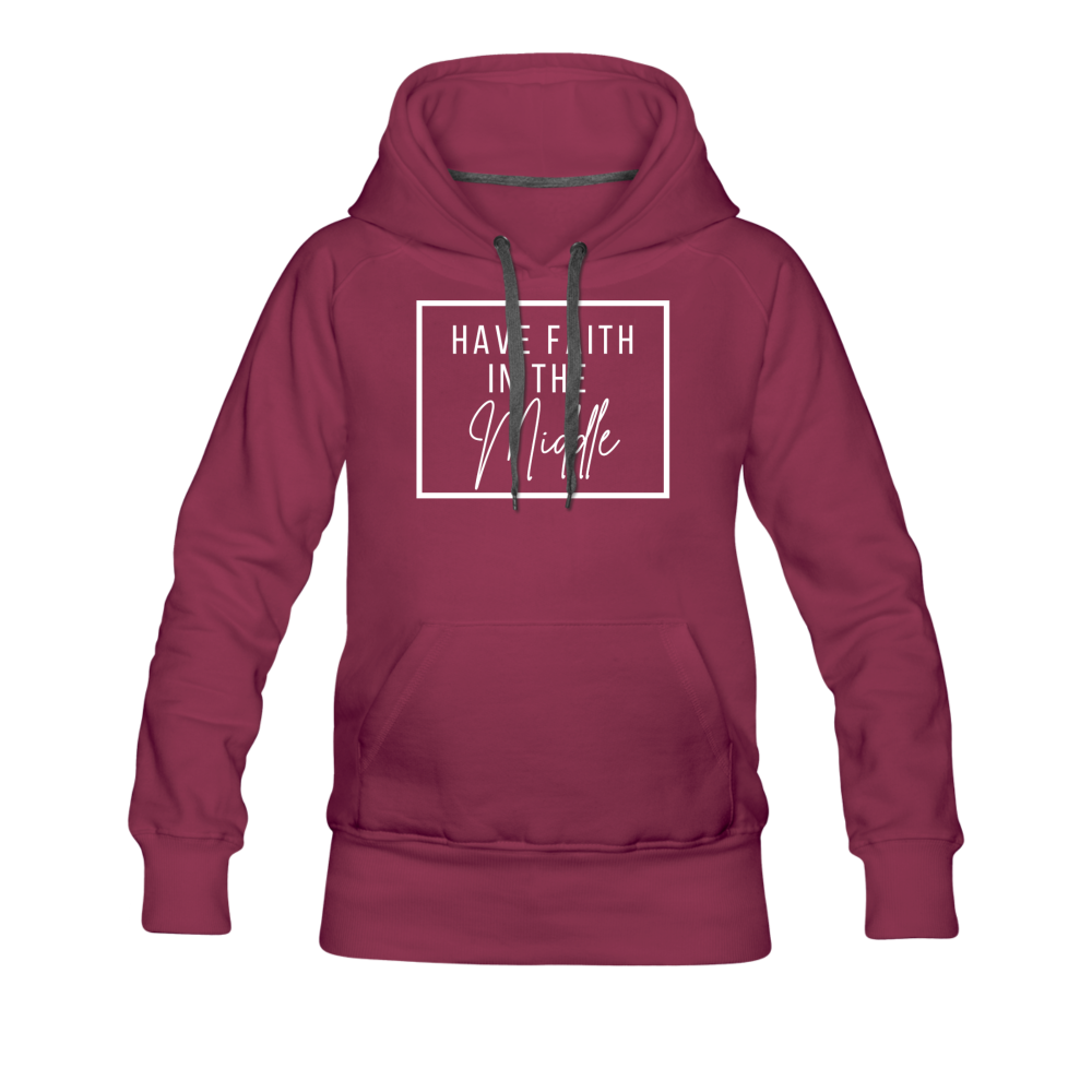 HAVE FAITH HOODIE - burgundy