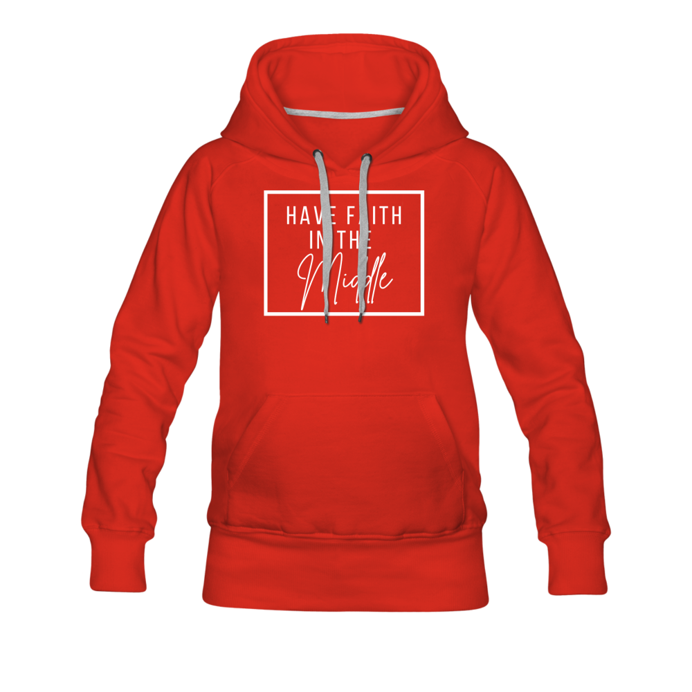 HAVE FAITH HOODIE - red