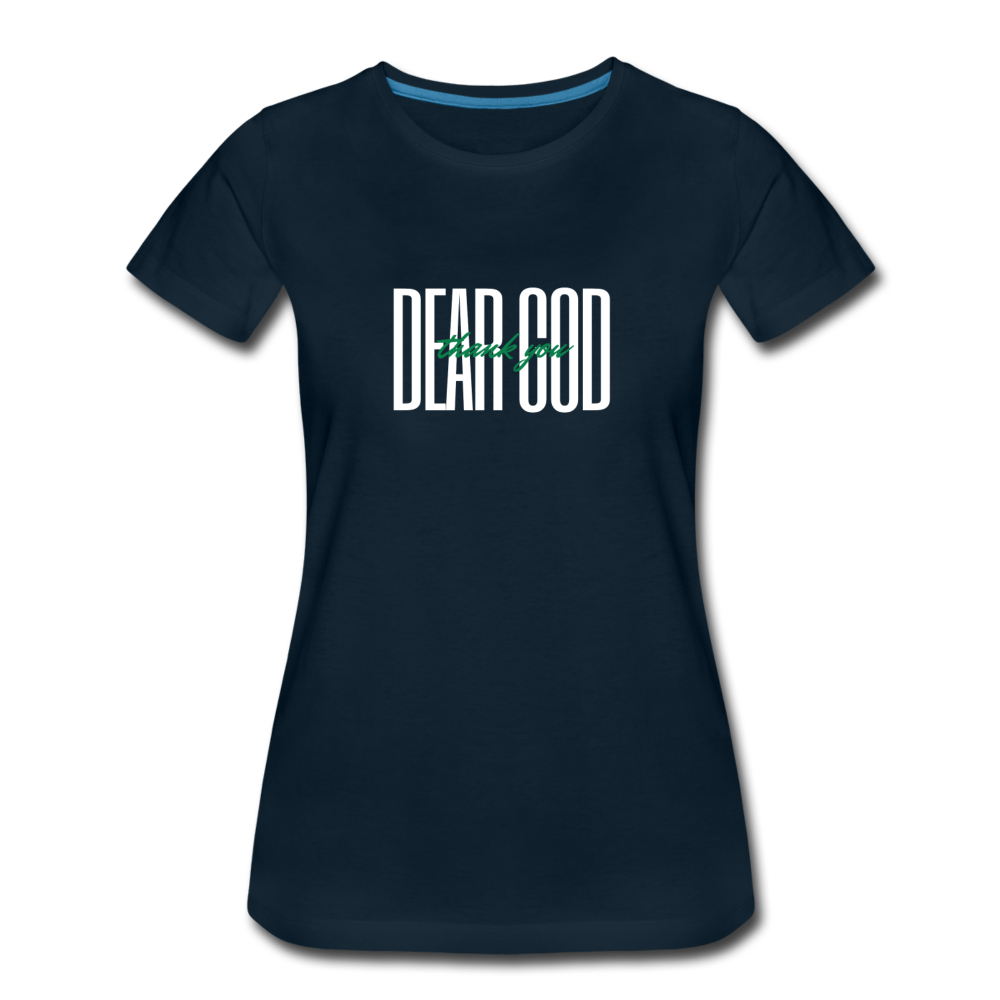 DEAR GOD: THANK YOU (white font) - deep navy