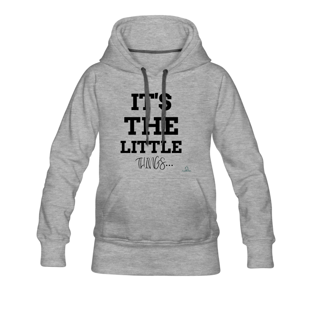 IT'S THE LITTLE THINGS HOODIE - heather gray