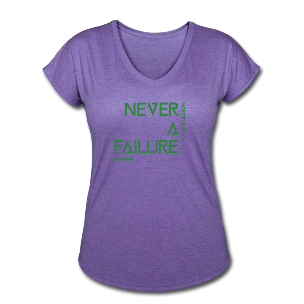 NEVER A FAILURE (V-Neck) - purple heather
