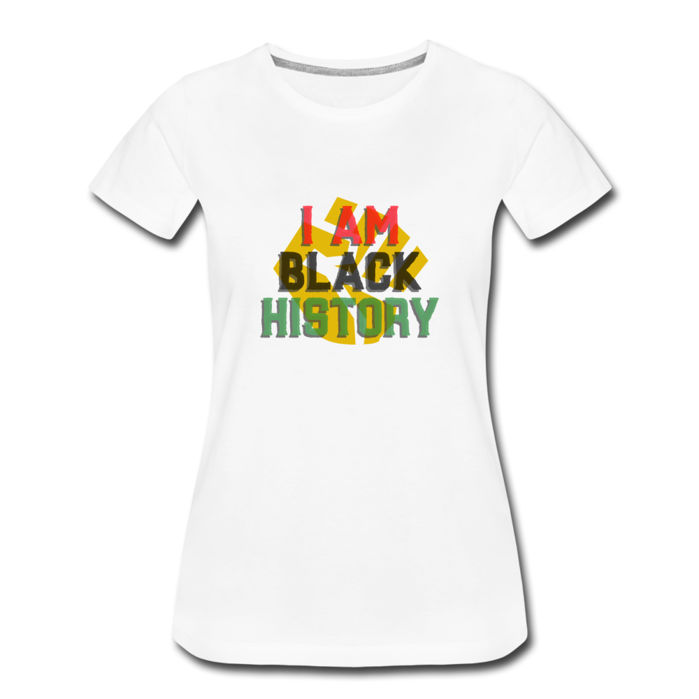 I AM BLACK HISTORY (Fitted) - white