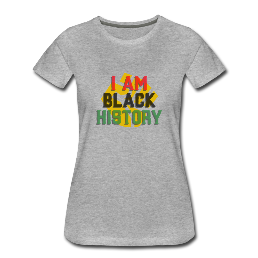 I AM BLACK HISTORY (Fitted) - heather gray