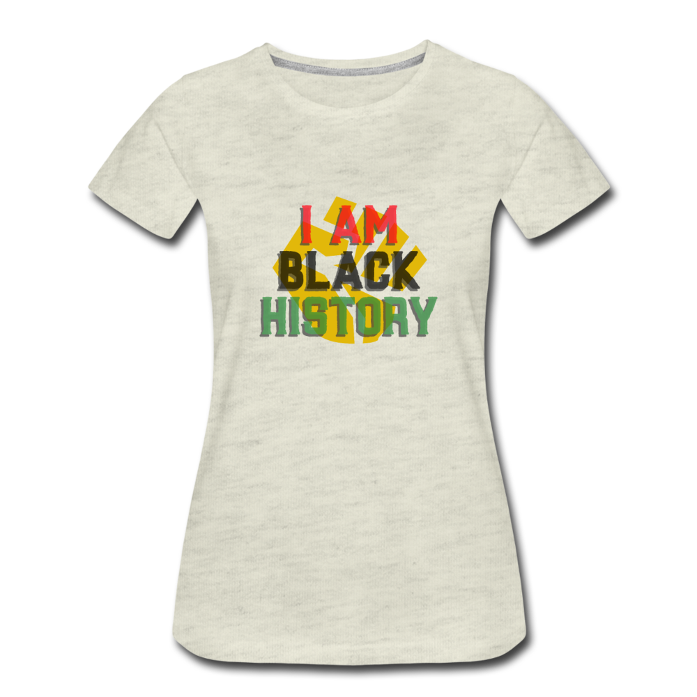 I AM BLACK HISTORY (Fitted) - heather oatmeal