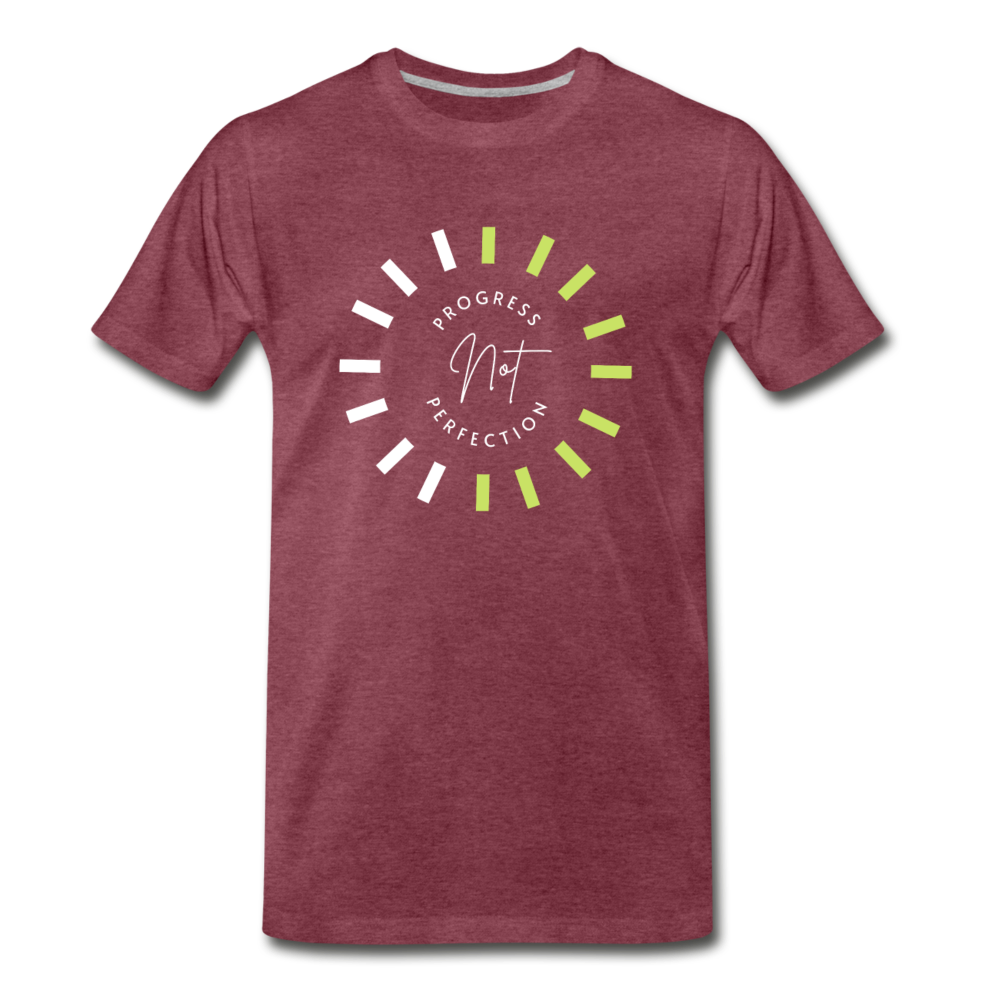 PROGRESS NOT PERFECTION (Unisex) - heather burgundy