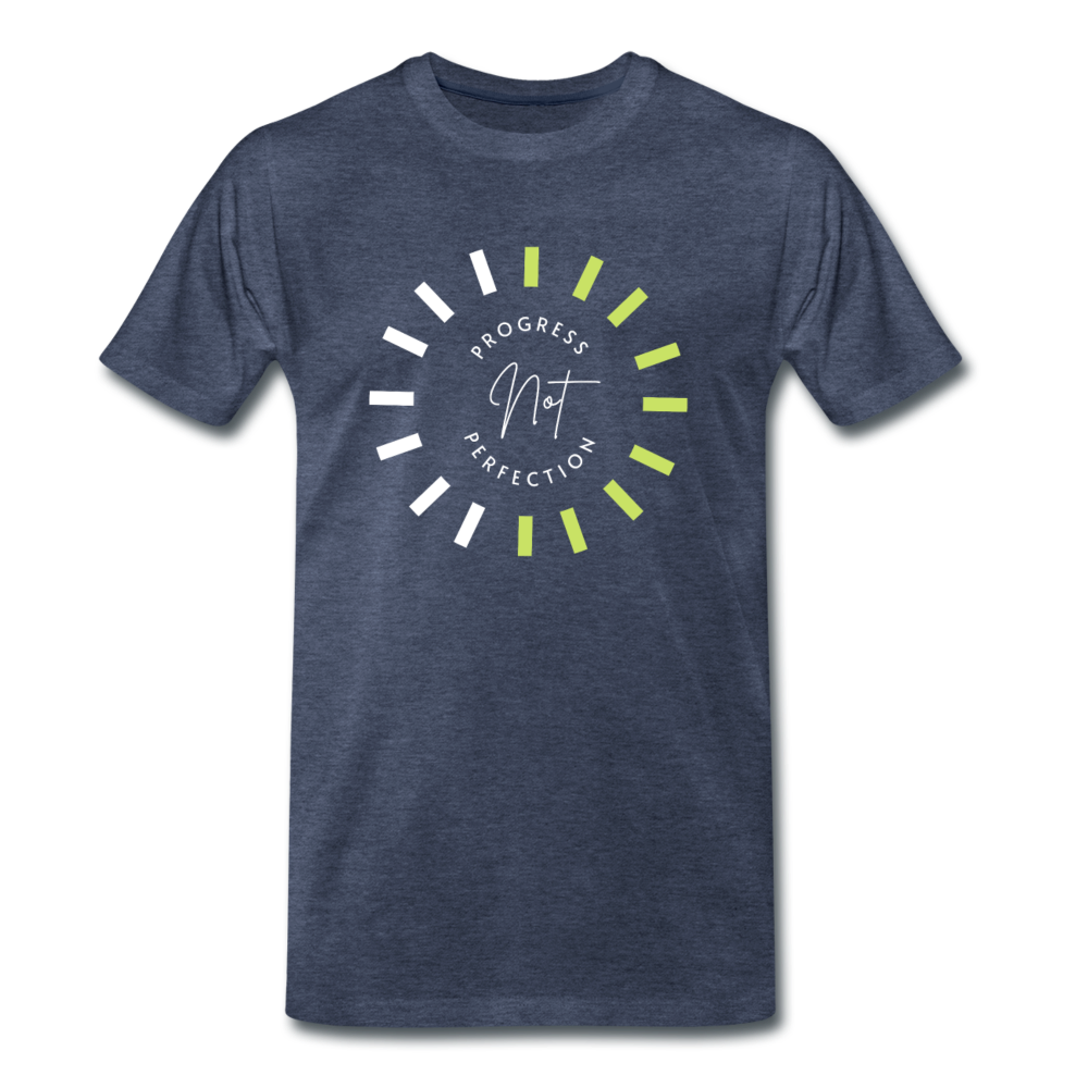 PROGRESS NOT PERFECTION (Unisex) - heather blue