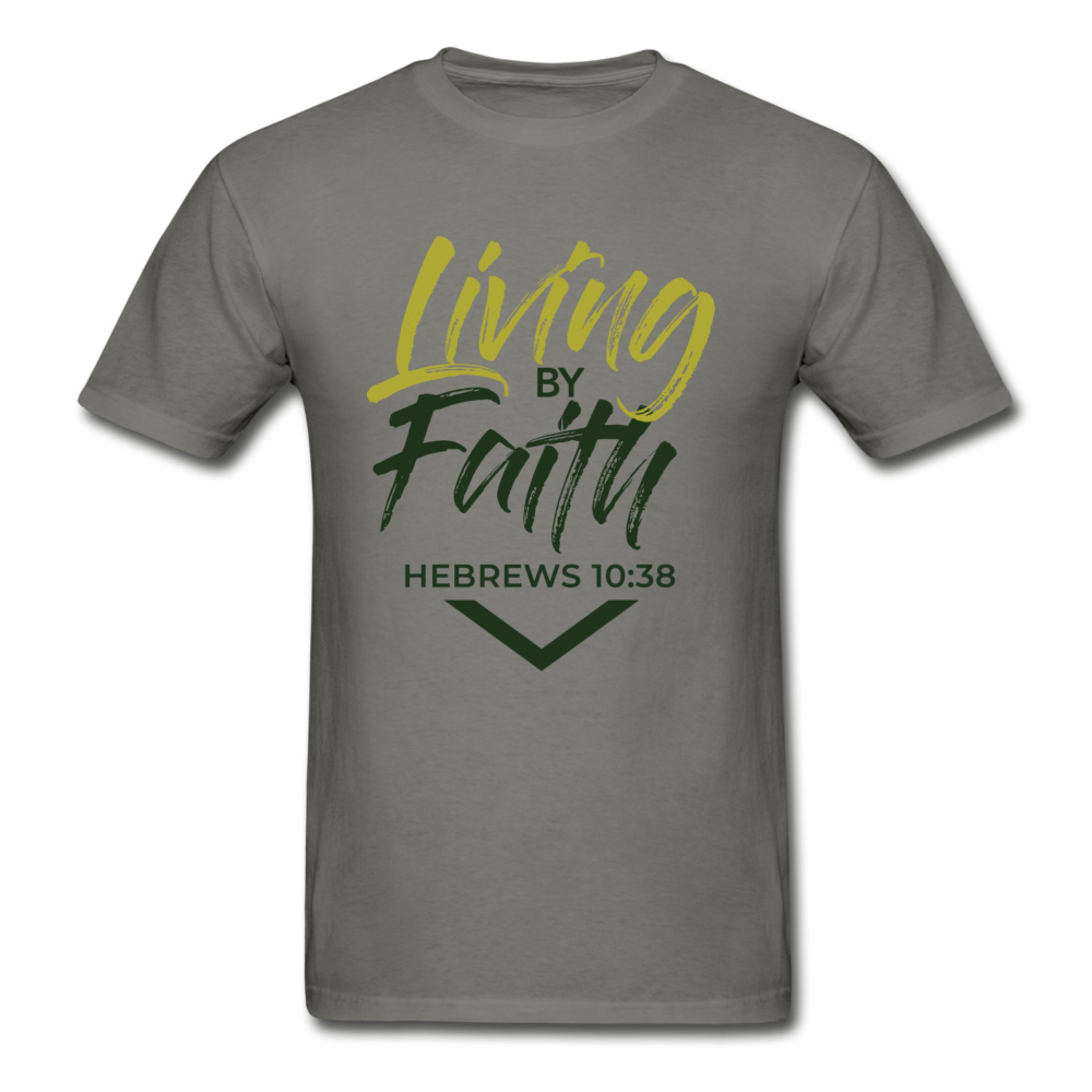LIVING BY FAITH (Adult Unisex T-Shirt) - charcoal