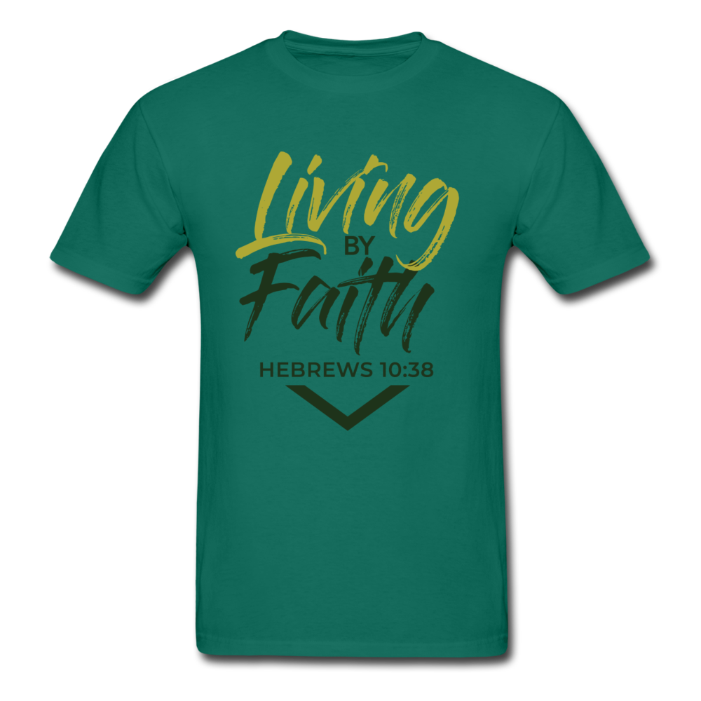 LIVING BY FAITH (Adult Unisex T-Shirt) - petrol