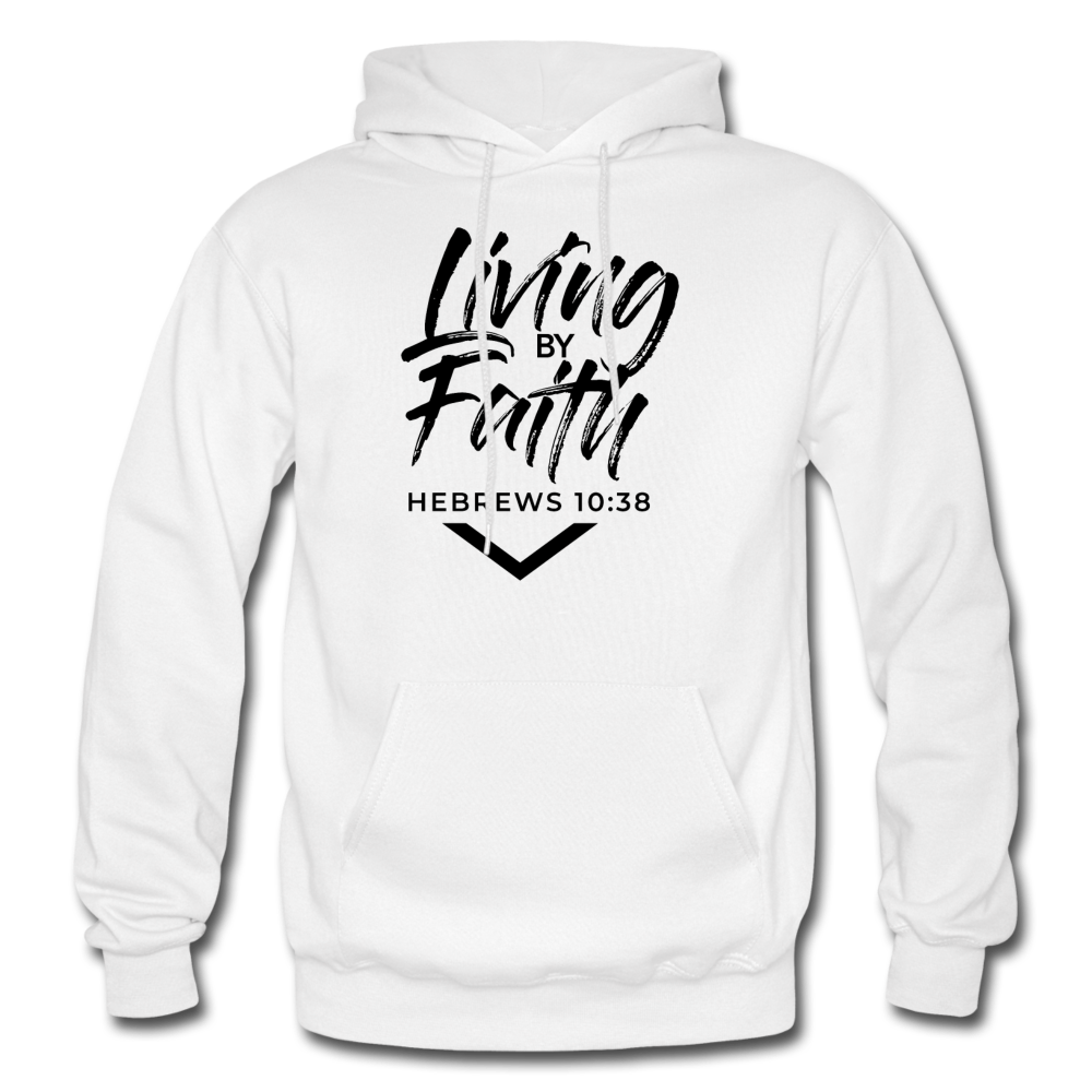 LIVING BY FAITH (Adult With Black Font) - white