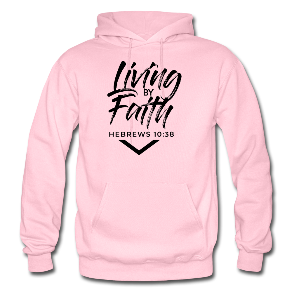 LIVING BY FAITH (Adult With Black Font) - light pink