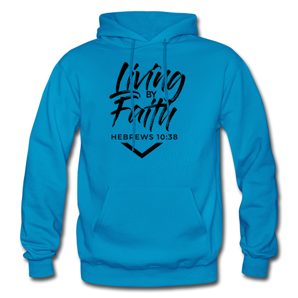 LIVING BY FAITH (Adult With Black Font) - turquoise