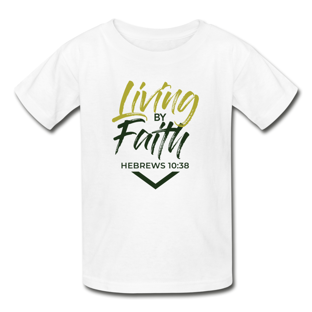 LIVING BY FAITH (Youth T-Shirt) - white