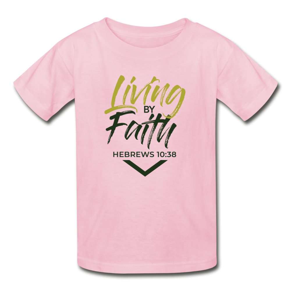 LIVING BY FAITH (Youth T-Shirt) - light pink