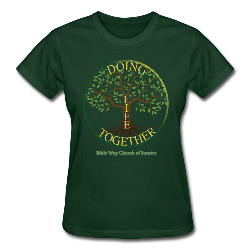 DOING LIFE TOGETHER (Women's Fitted) - forest green