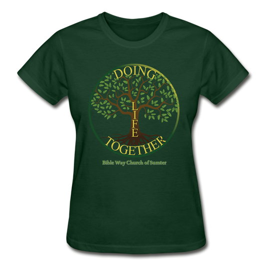 DOING LIFE TOGETHER (Women's Fitted) - forest green