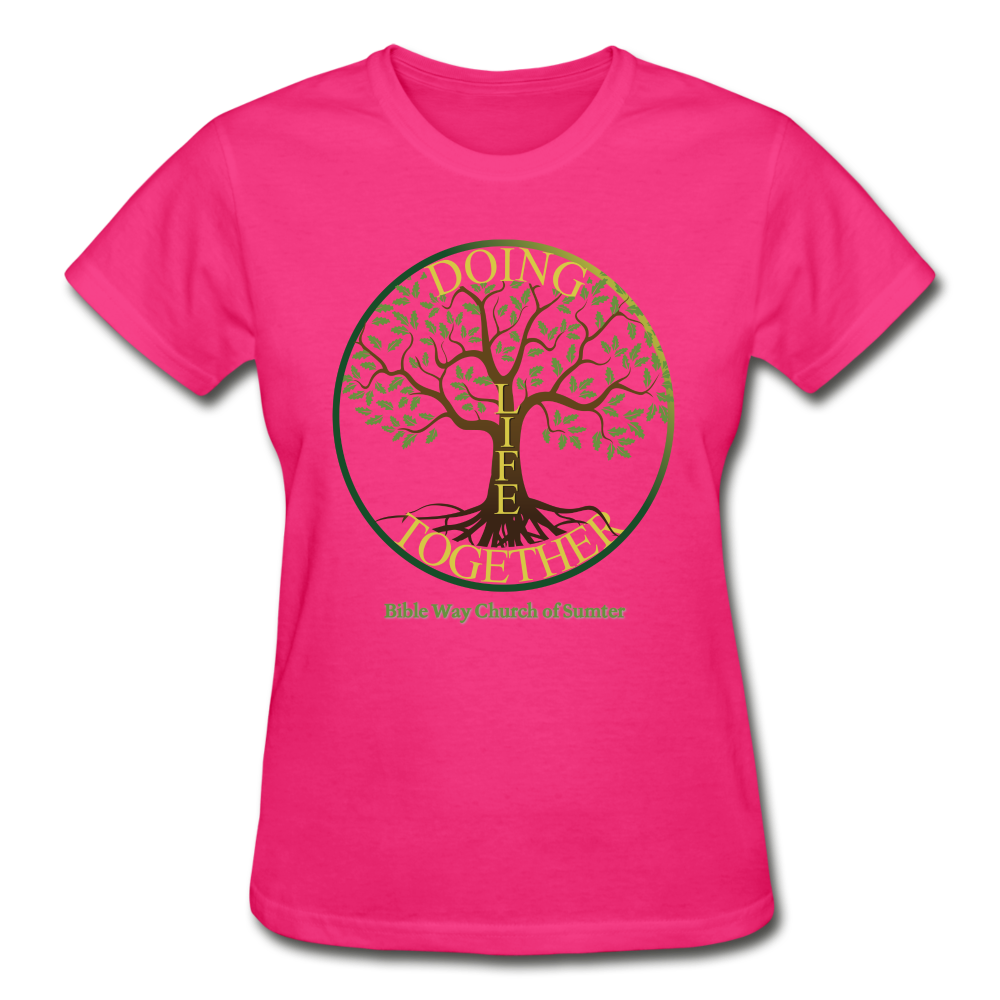 DOING LIFE TOGETHER (Women's Fitted) - fuchsia