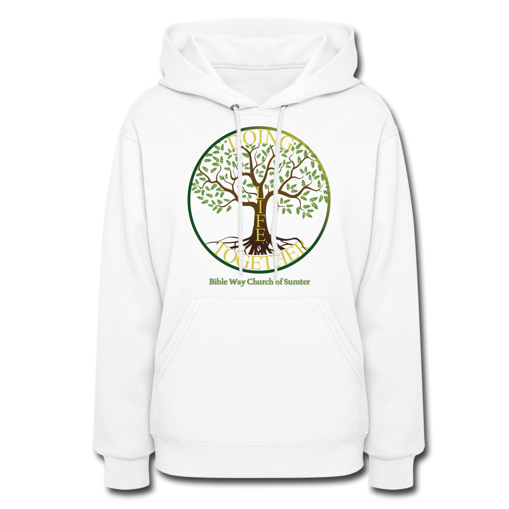 LIVING BY FAITH (Women's Hoodie) - white